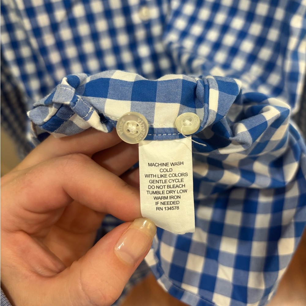 Vineyard Vines Blue and White Checkered Shirt - Picture 5 of 5